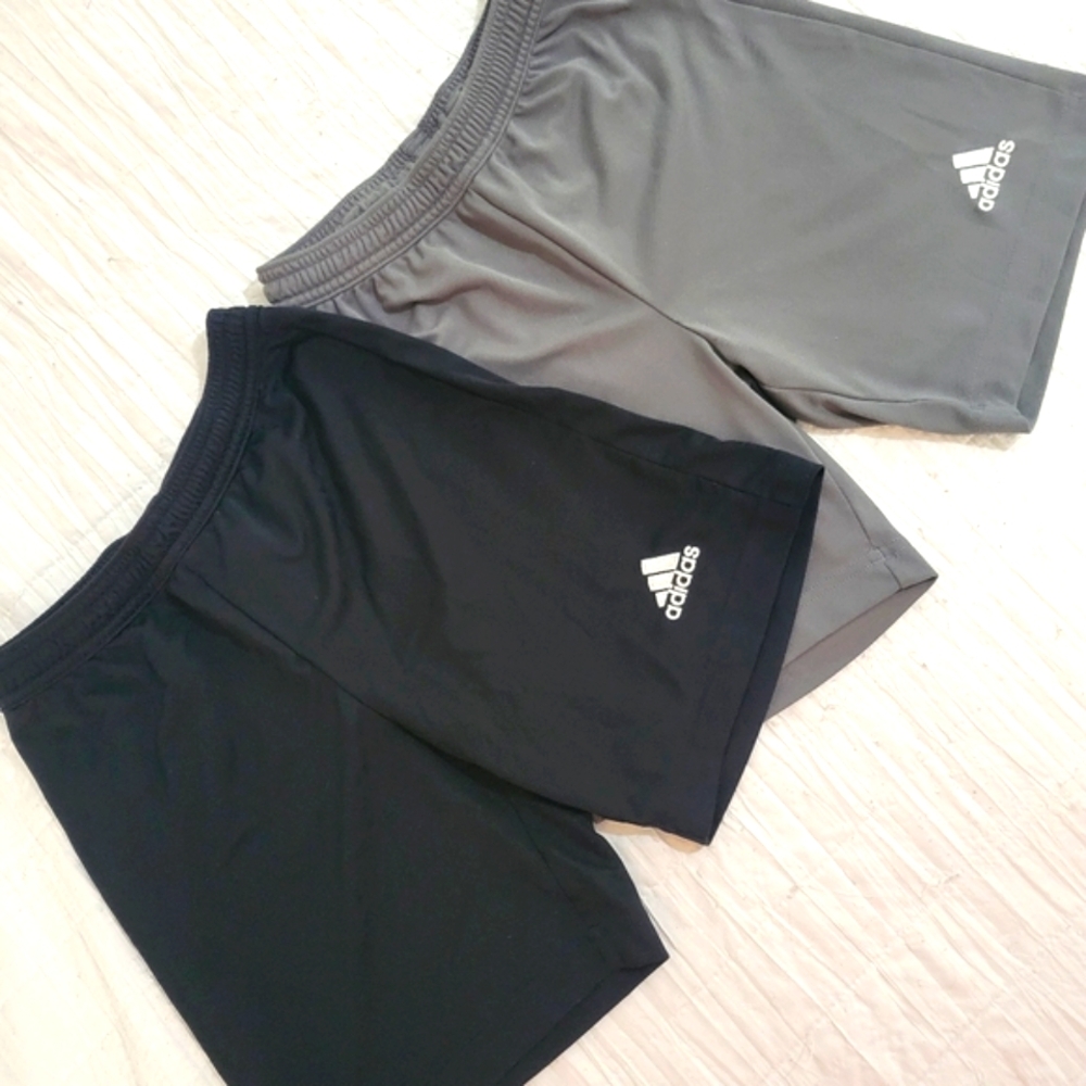 ADIDAS Kids Black and Gray Shorts
